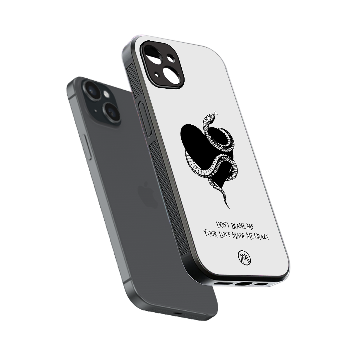 passionate back phone cover | glass case for iphone 15 plus