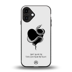 passionate back phone cover | glass case for iphone 16 plus