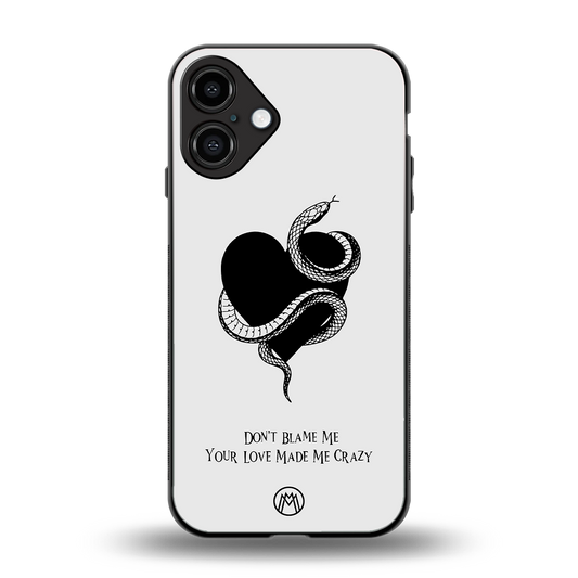 passionate back phone cover | glass case for iphone 16 plus