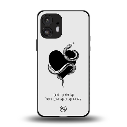 passionate back phone cover | glass case for nothing phone 2
