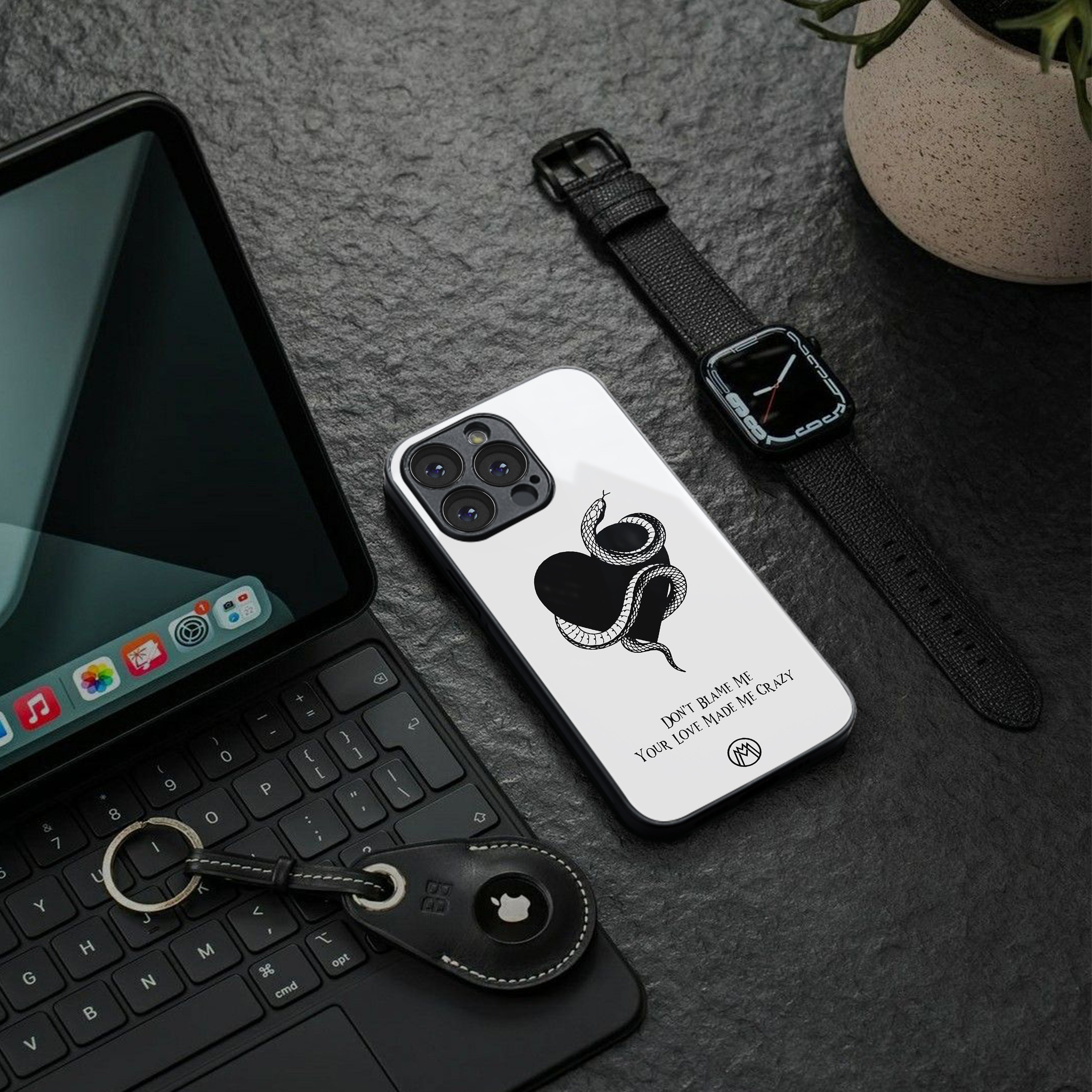 passionate back phone cover | glass case for iphone 15 pro