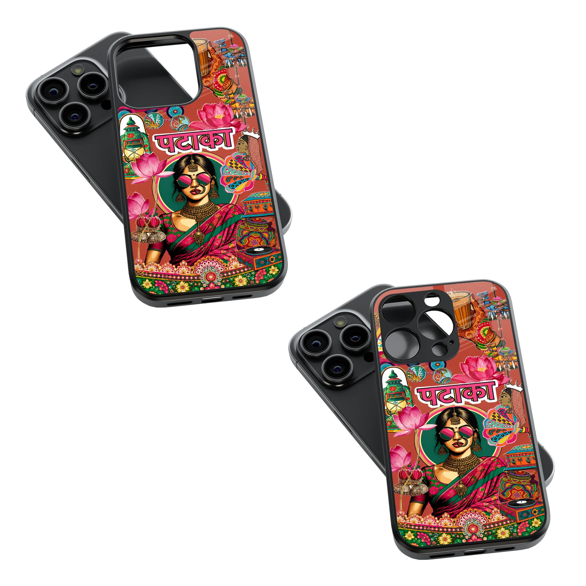 Trendy Glass Back Mobile Case for iPhone, Samsung, Redmi, OnePlus, Google Pixel, Motorola