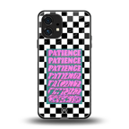 patience checkered back phone cover | glass case for nothing phone 1
