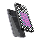 patience checkered back phone cover | glass case for nothing phone 1