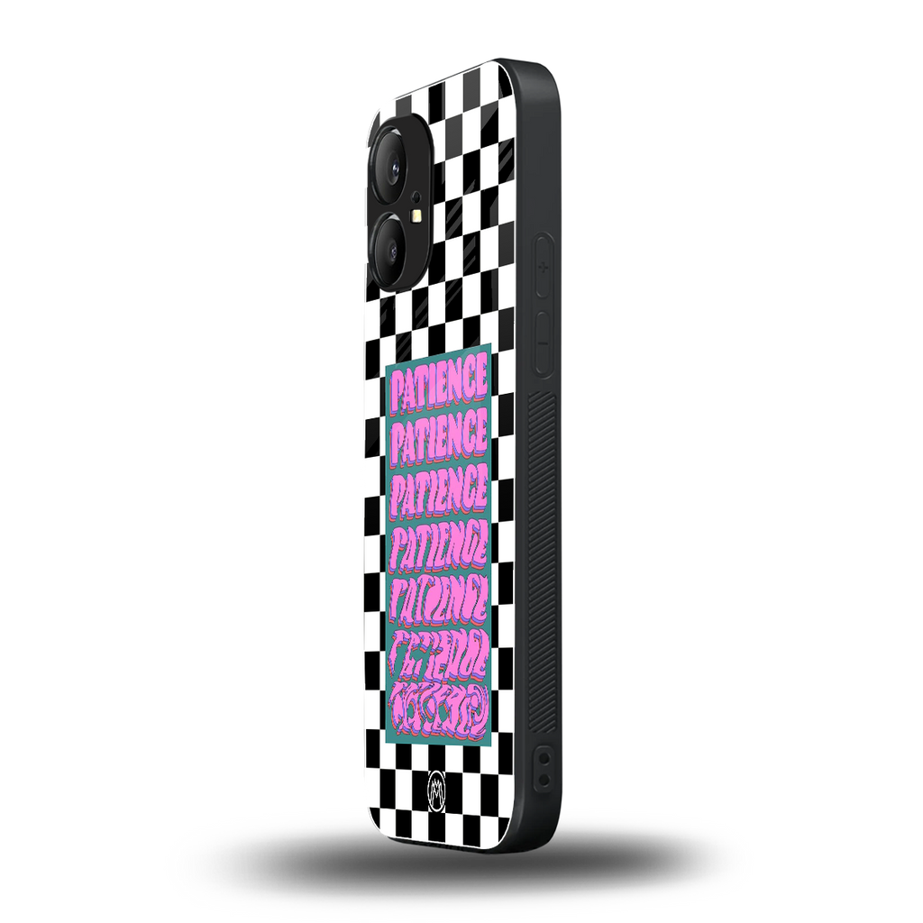 patience checkered back phone cover | glass case for nothing phone 1
