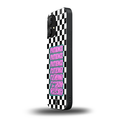 patience checkered back phone cover | glass case for nothing phone 1