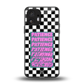 patience checkered back phone cover | glass case for nothing phone 2