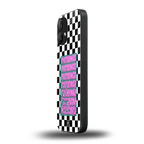 patience checkered back phone cover | glass case for nothing phone 2