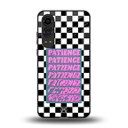 patience checkered back phone cover | glass case for oneplus nord ce 4 lite