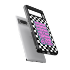 patience checkered back phone cover | glass case for Google Pixel 7