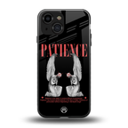 patience back phone cover | glass case for iphone 13 mini