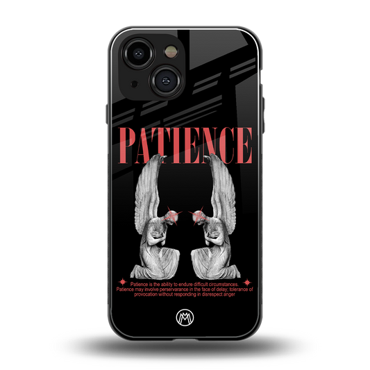 patience back phone cover | glass case for iphone 13 mini