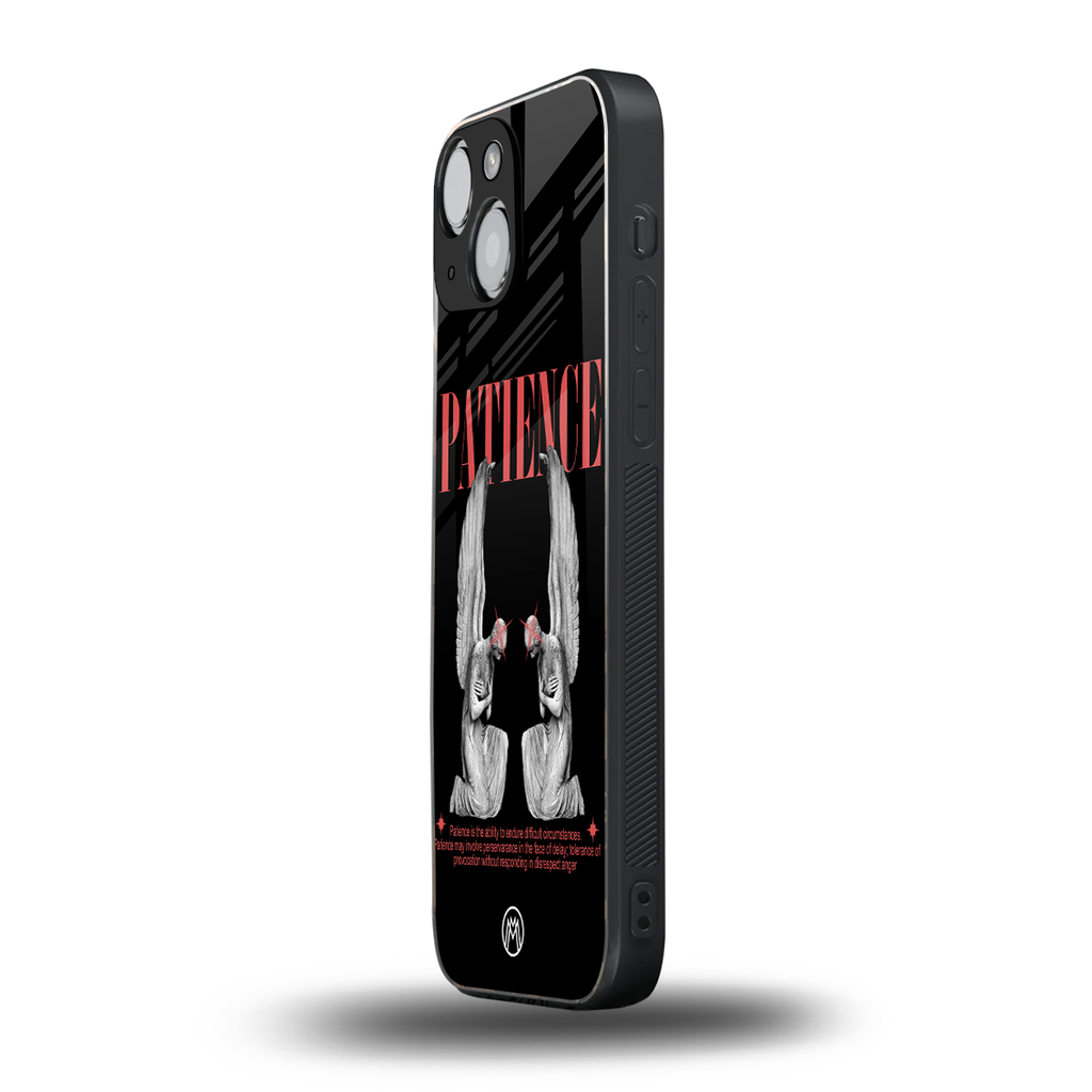 patience back phone cover | glass case for iphone 13 mini