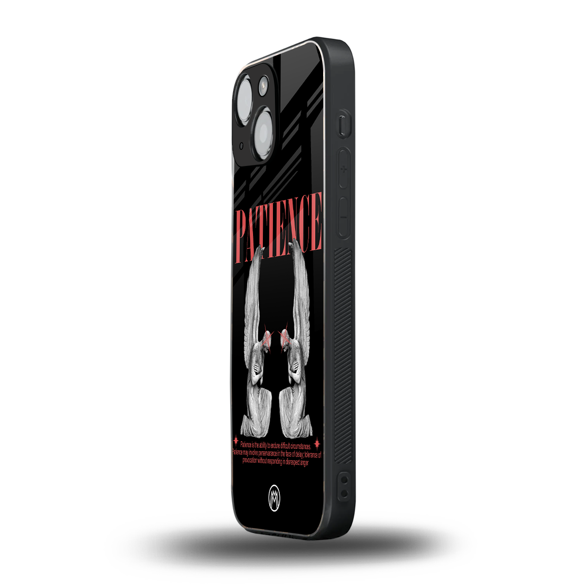 patience back phone cover | glass case for iphone 13 mini