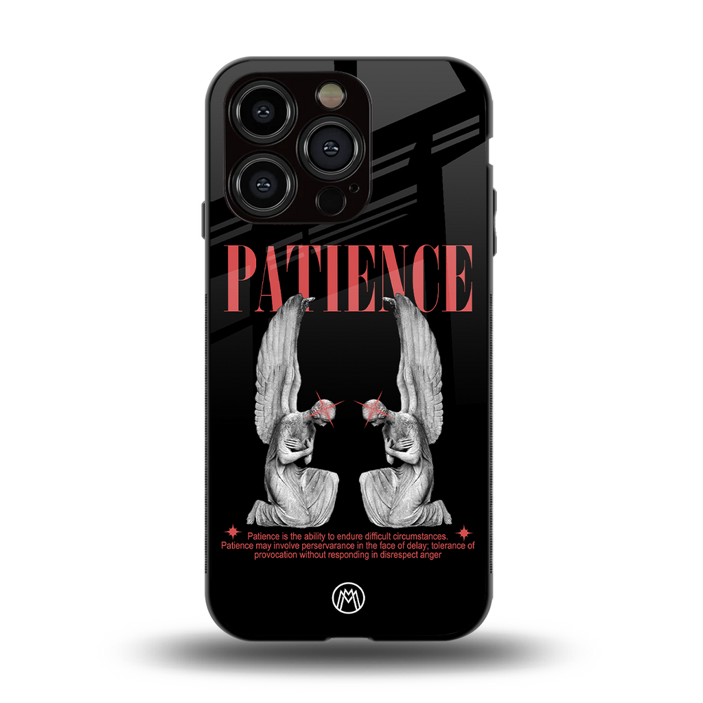 patience back phone cover | glass case for iphone 13 pro