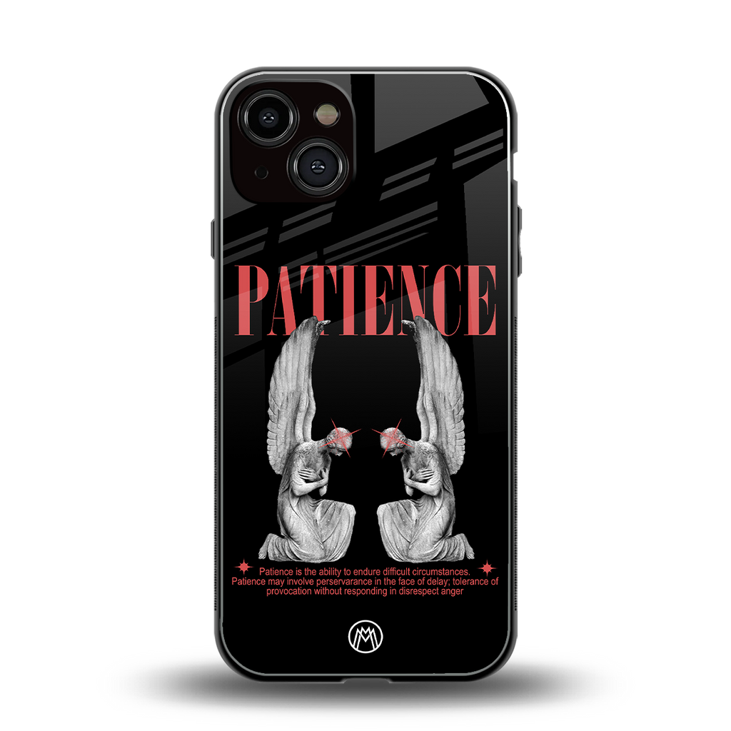patience back phone cover | glass case for iphone 13