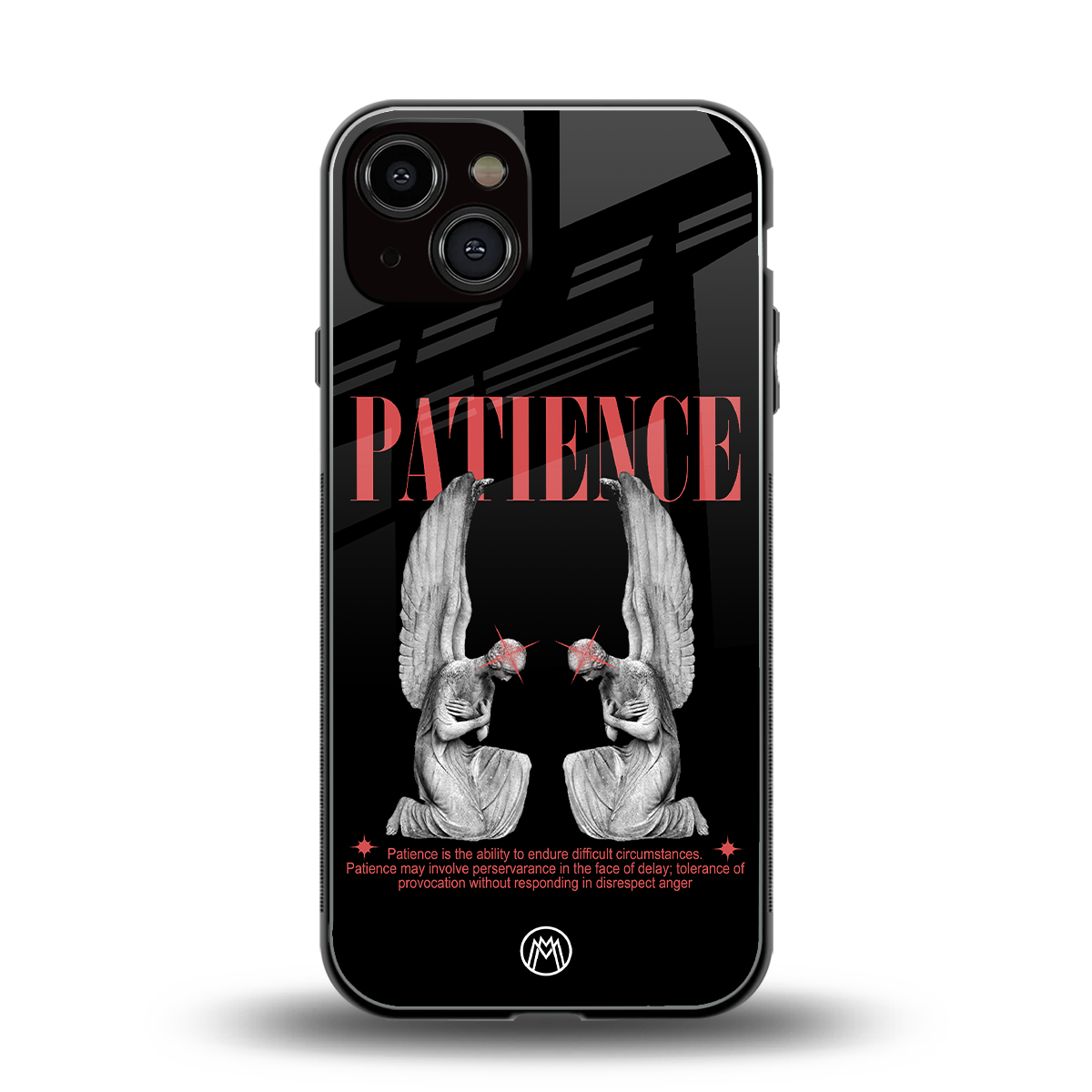 patience back phone cover | glass case for iphone 13