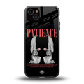 patience back phone cover | glass case for iphone 14 plus