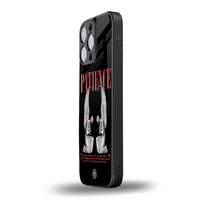patience back phone cover | glass case for iphone 15 pro max