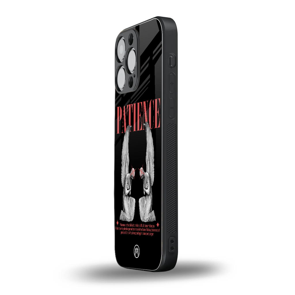 patience back phone cover | glass case for iphone 14 pro max