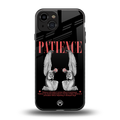 patience back phone cover | glass case for iphone 15