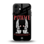 patience back phone cover | glass case for iphone 16 plus