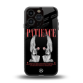 patience back phone cover | glass case for iphone 16 pro