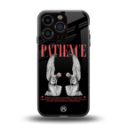 patience back phone cover | glass case for iphone 16 pro