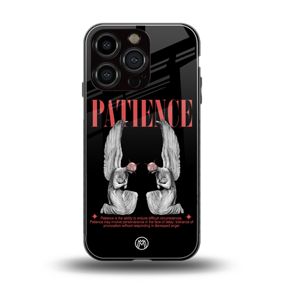 patience back phone cover | glass case for iphone 16 pro
