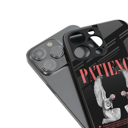 patience back phone cover | glass case for iphone 14 pro