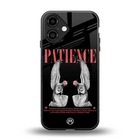 patience back phone cover | glass case for iphone 16