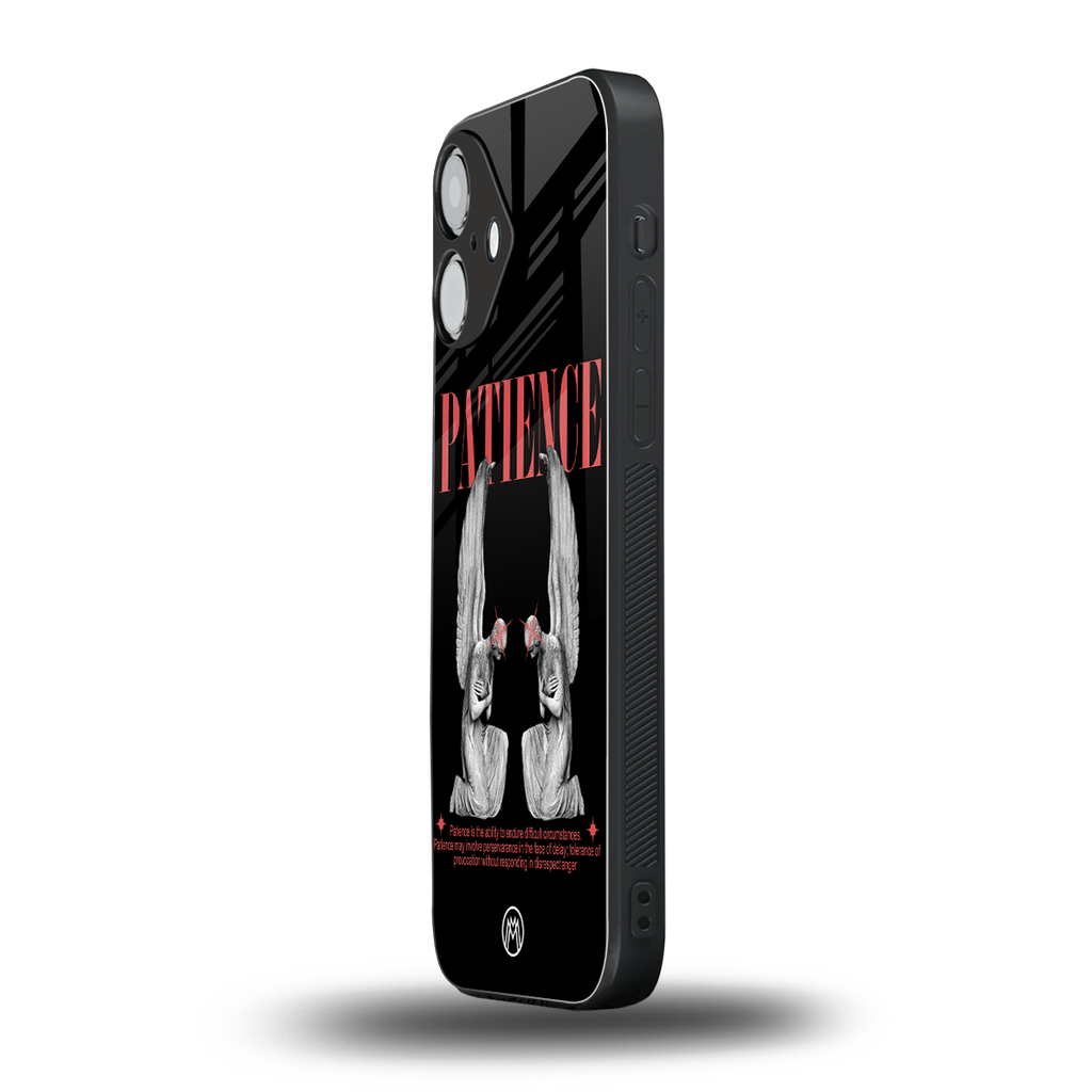 patience back phone cover | glass case for iphone 16