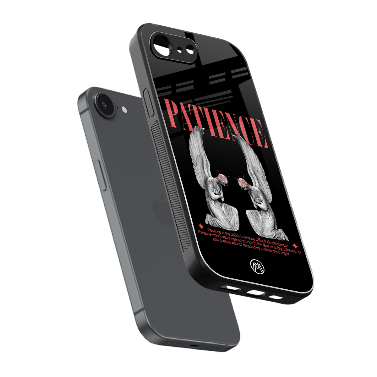 patience back phone cover | glass case for iphone 16e