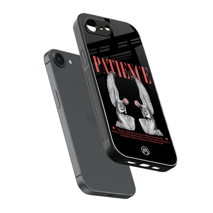 patience back phone cover | glass case for iphone 16e