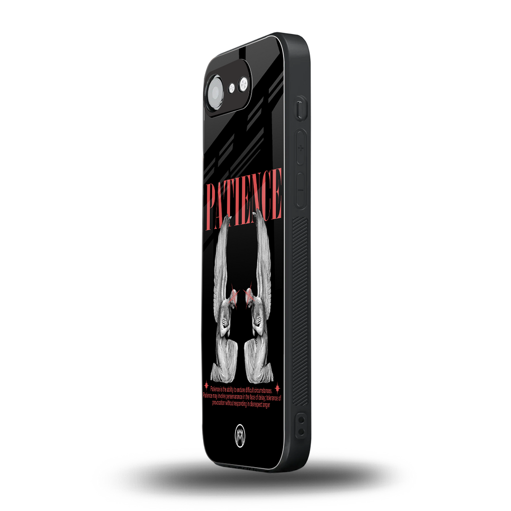 patience back phone cover | glass case for iphone 16e