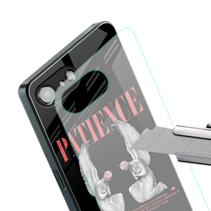 patience back phone cover | glass case for iphone 16e