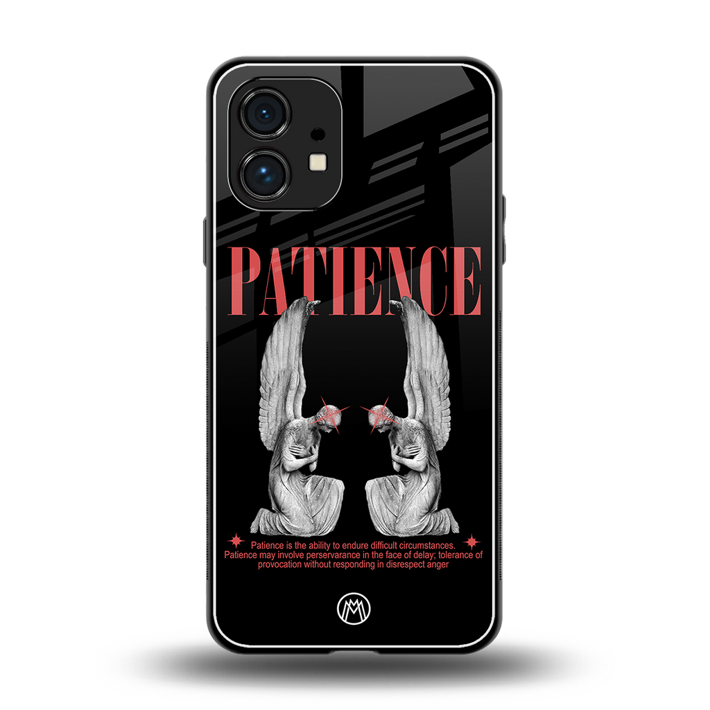 patience back phone cover | glass case for nothing phone 1