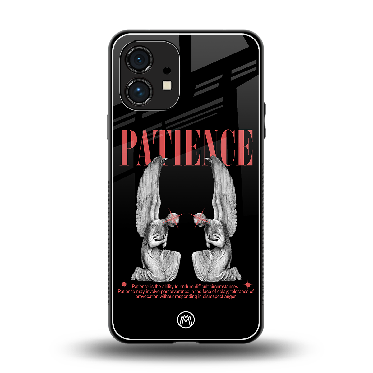 patience back phone cover | glass case for nothing phone 1