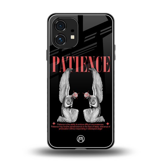 patience back phone cover | glass case for nothing phone 1