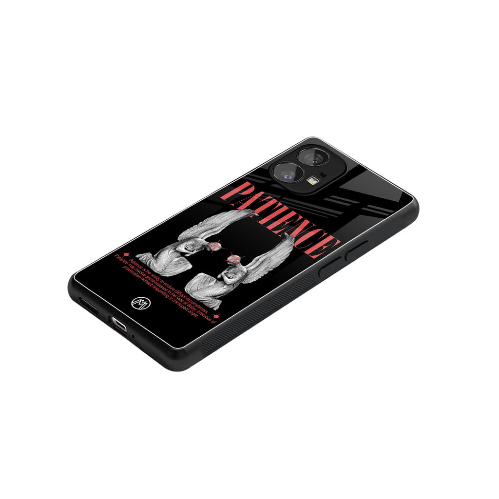 patience back phone cover | glass case for nothing phone 1