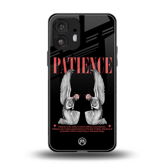patience back phone cover | glass case for nothing phone 2