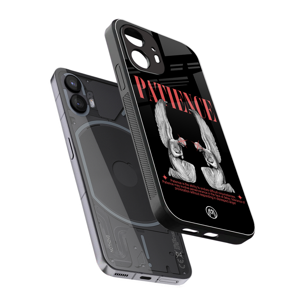 patience back phone cover | glass case for nothing phone 2