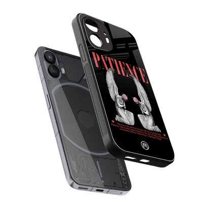patience back phone cover | glass case for nothing phone 2