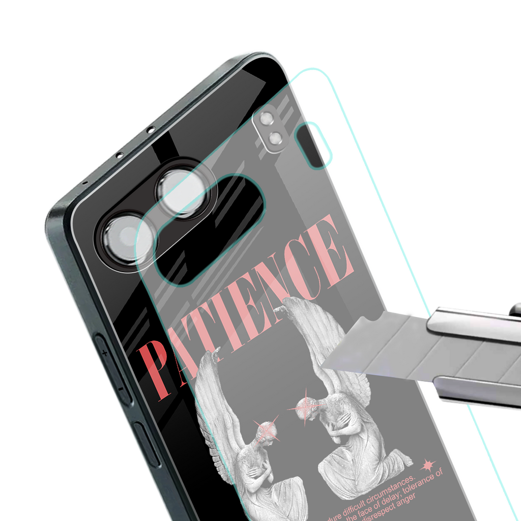 patience back phone cover | glass case for oneplus nord 4