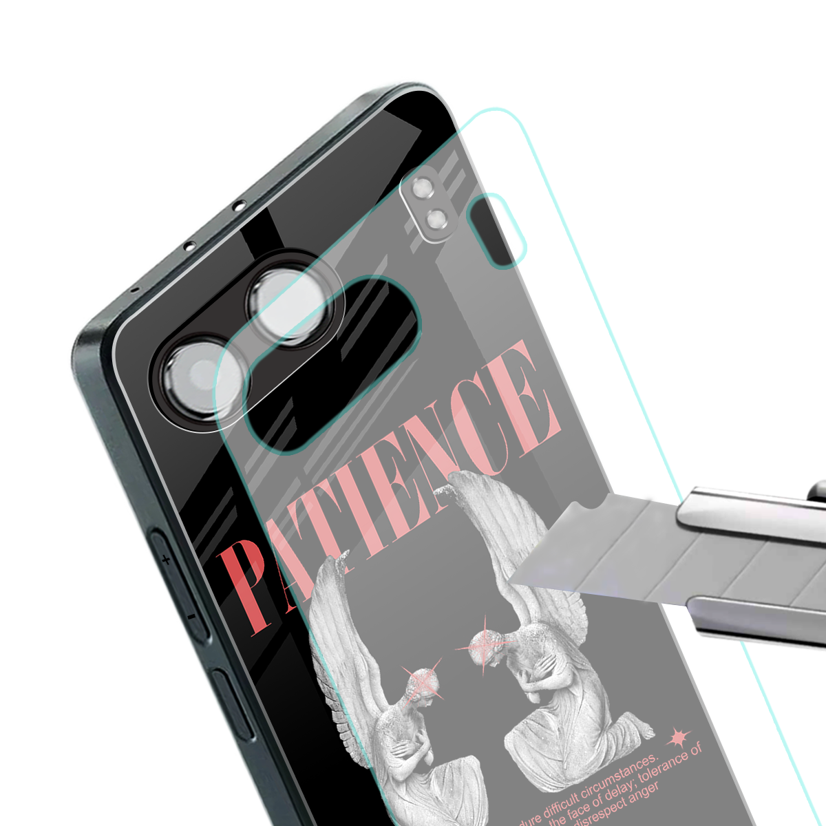 patience back phone cover | glass case for oneplus nord 4
