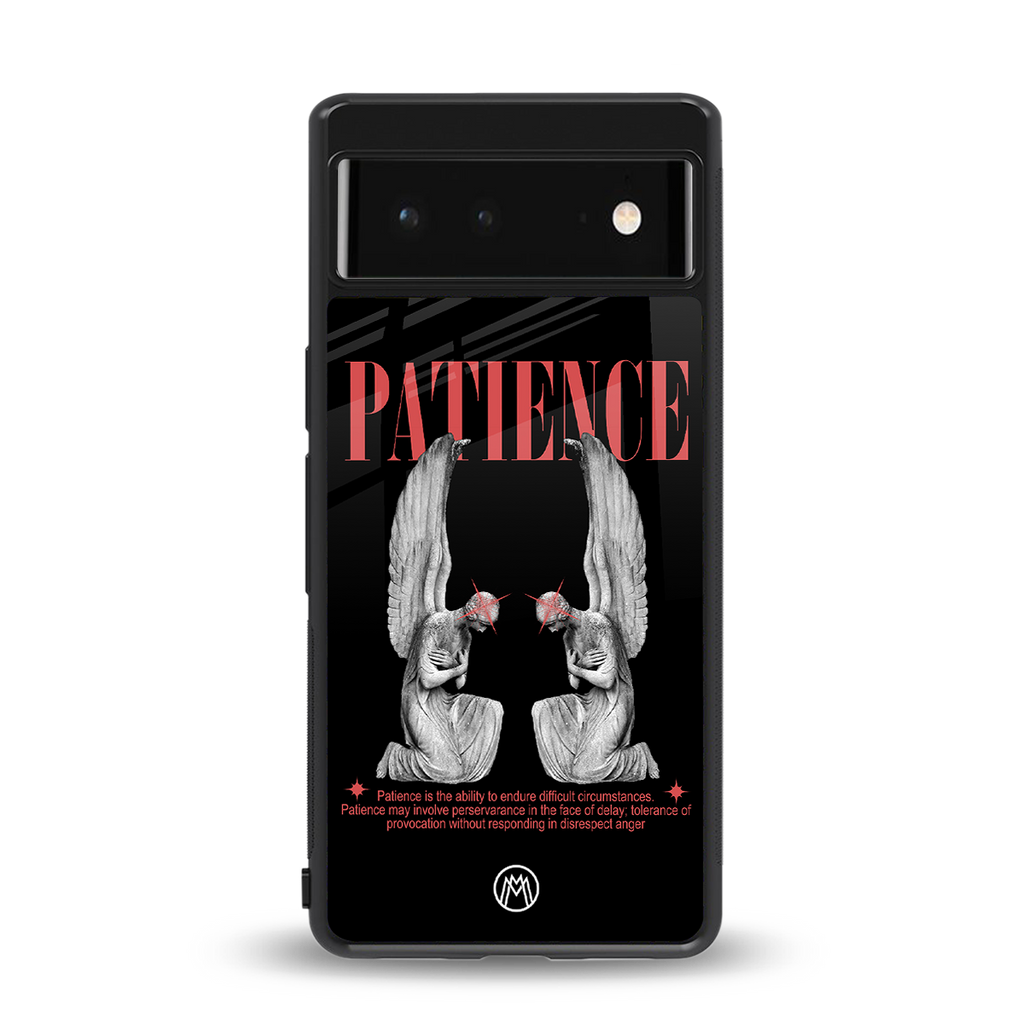 patience back phone cover | glass case for google pixel 6
