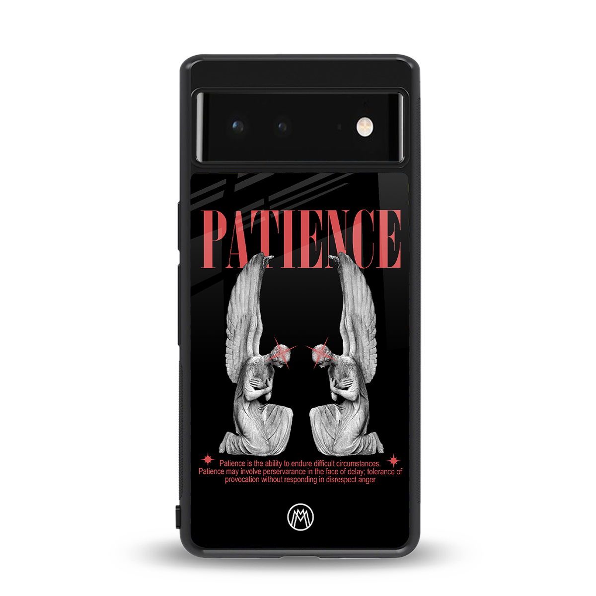 patience back phone cover | glass case for google pixel 6