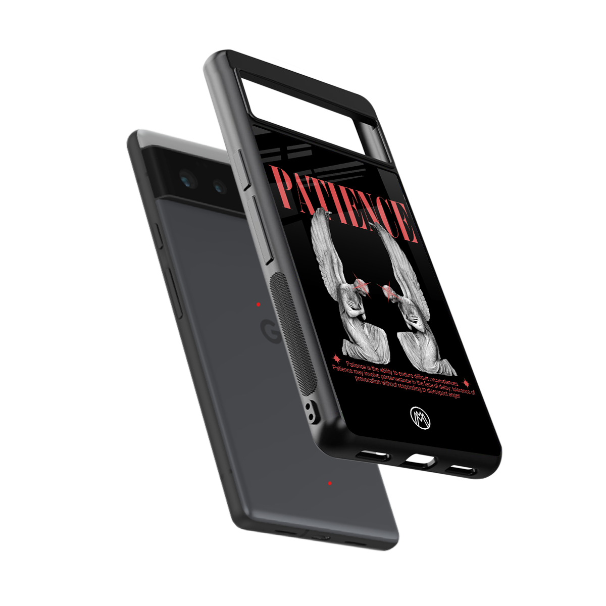 patience back phone cover | glass case for google pixel 6
