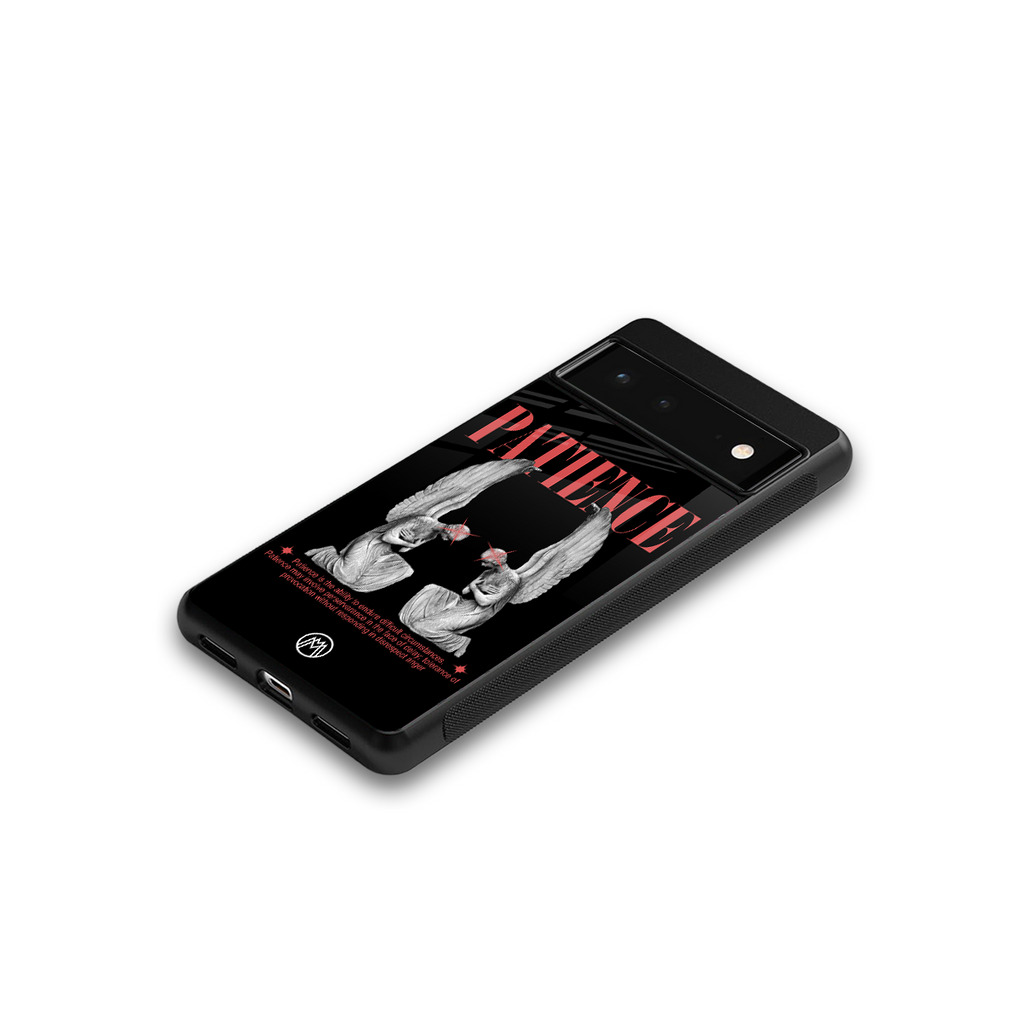 patience back phone cover | glass case for google pixel 6