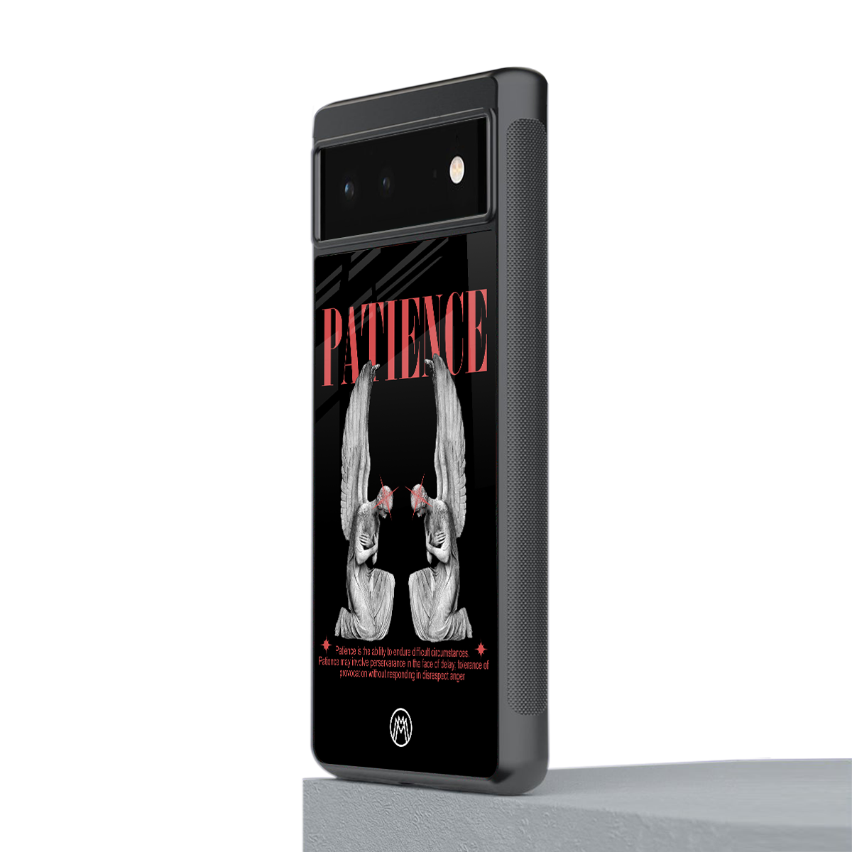 patience back phone cover | glass case for google pixel 6